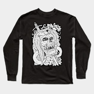 Mystic Skull (9) Hand Drawn Original Artwork. Long Sleeve T-Shirt